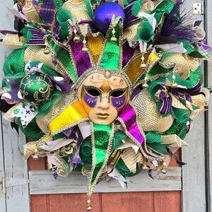 30" Mardi Gras wreath